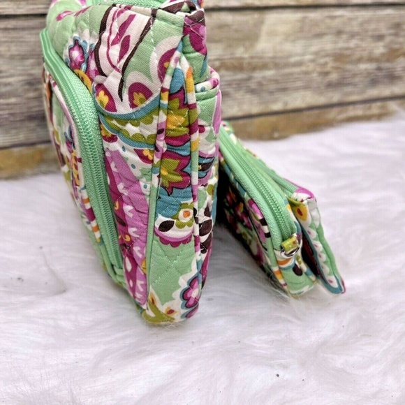 Vera Bradley Tutti Frutti Floral Quilted Purse Shoulder Bag CrossBody Wallet Set - Picture 6 of 12